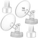 16mm Flange and Duckbill Valve Compatible with Spectra S1 S2 9 Plus Breastpump Replacement to Spectra Pump Parts, Not Original, Replace Accessories.