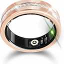 Diamond Smart Ring for Women, Fitness & Vital Signs Monitoring, Sleep Tracker, Remote Photography, No Subscription, Ladies Gift, iOS & Android(Gold,8#)