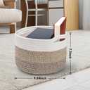 Small Rope Baskets for Storage, Baskets for Gifts Empty, Cute Round Woven Basket, Decorative Shelf Baskets 9.829.827.1", Cotton Toy Storage Bins for Organizer 3 Packs Mixed Brown