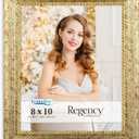 Icona Bay 8x10 Gold Picture Frame, French Baroque Style Photo Frame 8 x 10, Wall Mount or Table Top, Regency Collection
