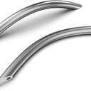 homdiy 10 Pack 5 Inch Brushed Nickel Cabinet Pulls Arched Drawer Handles Solid Hardware for Kitchen and Bathroom Dresser