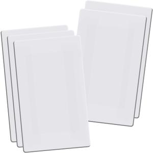 Screwless Blank Wall Plates, 1-Gang Child Safe No Device Outlet and Switch Covers, Standard Size 2.92" x 4.68" Hidden Screw Faceplate, Unbreakable Thermoplastic (5 Pack, Gloss White)