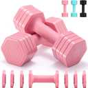 EQUIPRO Adjustable Dumbbell Set, 4 in 1 Free Weights Dumbbells Set for Women, Weights for Women at Home, TPU Soft Rubber Handle for Home Gym Exercise Training,  Item Weight 4.86 kg
