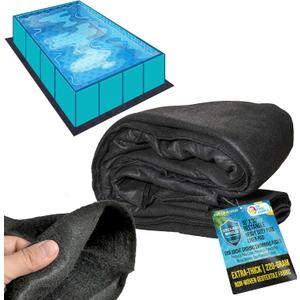 U.S. Pool Supply Ground Shield 16-Foot x 32-Foot Rectangle Heavy Duty Pool Liner Pad for Above Ground Swimming Pools - Protects Pool Liner, Prevents Punctures, Eco-Friendly Fabric - Extends Liner Life