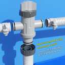 Pool Plunger Valve with Shut Off/On for Intex & Coleman Above Ground Pools Parts - Pool Hose Adapter Replacement Connect 1-1/4" or 1-1/2" Pool Pump Hoses Fits Filters& Saltwater Systems (1 Pack)