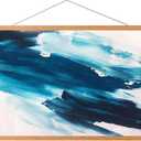FALAMON Magnetic Poster Hanger Frame, 24x36 24x18 17x24 Teak Wood Magnet Poster Frame for Posters, Prints, Photos, Pictures, Maps, Scrolls, and Canvas Artwork, 24L" x 0.7W"