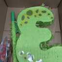 Poen 16 Inch Dinosaur Piñata Number 1 2 3 4 5 6 7 8 9 for Kids Birthday Party Cute Dino Piñata with Blindfold Stick and Confetti for Boys Girls Dinosaur Birthday Animal Theme Baby Shower Decor(3)