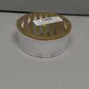 NDS 910B, 4 In. Round Grate Drain Cover, with PVC Collar, Connects to 3 Inch Drain Pipe & 4 Inch Drain Fittings, for Small Lawns, Landscaping and Patios, Satin Brass