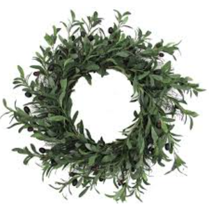 HD Designs Olive Leaves Wreath, 24 in