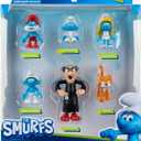 The Smurfs GARGAMEL VS Smurfs 6 Figure Multipack - Features 2-Inch Smurfette, Papa Smurf, Brainy Smurf, Baby Smurf, Azrael, 3-Inch Gargamel - Authentic Details, Blue