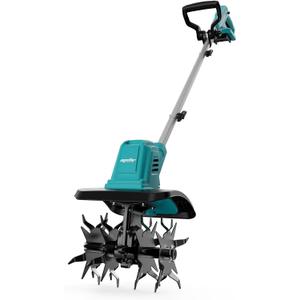 Cordless Brushless Garden Tiller Cultivator Compatible with Makita 18v Battery (Tool Only), 10 Wide 7 Deep Electric Soil Rototiller, 48-Tine Mini Rotary Aerator for Garden Beds & Soil Preparation