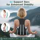 Back Brace Posture Corrector For Men and Women - Bionic System Posture Correctors, Adjustable Full Brace, Shoulder Back Straightener, Neck, Upper And Lower Back Pain Relief L-1 (Black, L)