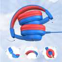 iClever Kids Headphones for School Travel, Safe Volume Limited, HD Mic Stereo Sound Over-Ear Girls Boys Headphones for Kid, FunShare Foldable 3.5mm Wired for iPad Computer, HS19