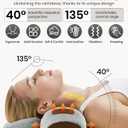 3-in-1 Neck Massager Pillow - Cervical Pillow Massage Neck Hump for Shoulder Pain Relief, Back Shoulder Massager with Kneading, Shiatsu Kneading Massage with Heating, Traction Function, Hump Corrector