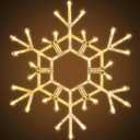 Brightown Christmas Snowflake Lights Outdoor, 108 LED 36" Folding Big Snowflake Hanging Lights, Waterproof Christmas Decorations for Window, Indoor House, Porch, Eave, Pergola, Warm White