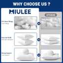 MIULEE 20x20 Pillow Inserts,Set of 2 100% Virgin Microfiber with Cotton Cover Throw Pillows for Couch Sofa and Bed