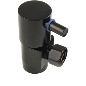 Kingston Brass CD43300DL Concord 1/2"IPS x 3/8"O.D. Anti-Seize Deluxe Quarter Turn Ceramic Hardisc Cartridge Angle Stop, Matte Black