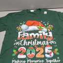 Family Christmas 2025 Matching Outfit Xmas Squad Santa T-Shirt (Dark Green, Men, Large)