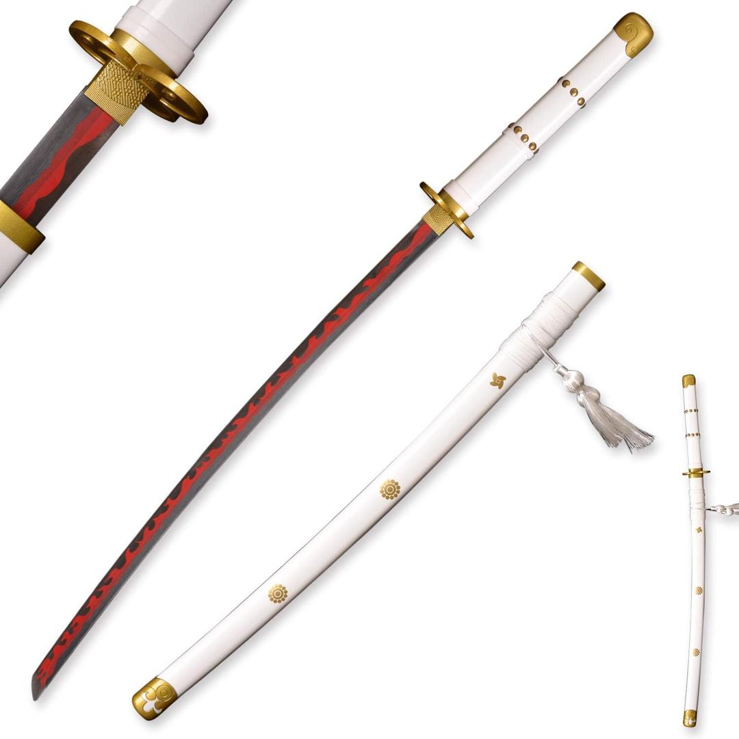 41 inches & 51inchs Zoro Katana Real Metal Anime Cosplay Sword, Stainless Steel,Yama Enma/Trafalgar Law/Luffy Kitetsu/shusui/wado ichimonji