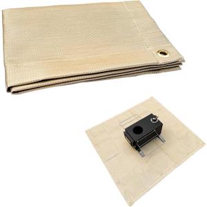 SoloWilder Fire Pit Mat 40" Wood Stove Under Grill Mat (940F Safety) for Deck BBQ Fireproof Floor Tent Campsite Insulation Protection