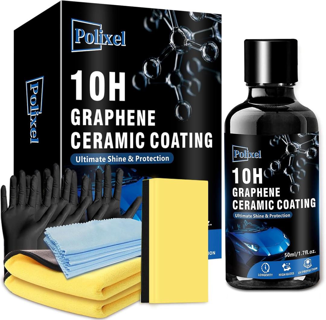 10H Ceramic Coating, Premier Paint Protective Sealer with Super Hardness Ceramic Top Coat for Rain Repellent, Scratch Resistant, High Gloss Finish & Years Longer Protection than Wax -1.7oz
