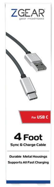 ZGEAR 4FT Sync and Charge Cable for USB C