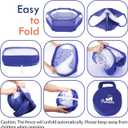Pawaboo Small Animals Playpen, Waterproof Small Pet Cage Tent with Zippered Cover, Portable Outdoor Yard Fence with 3 Metal Rod for Chick/Kitten/Puppy/Guinea Pig/Rabbits/Hamster/Chinchillas,Indigo