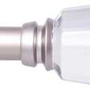 Kenney KNM85982 Cersei Clear Geometric End Premium Decorative Window Curtain Rod, 36-66" Adjustable Length, Champagne Finish, 1" Diameter Steel Tube