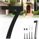 16 Inch Large Modern House Numbers for Outside, Big Address Numbers for House, Extra Large Floating House Numbers, Matte Black Steel 16'' Address Number 7 (0123456789)