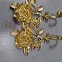 SOFFEE DESIGN 2pcs Golden Single Hooks 3D Flower Retro Ornate Style for Room Wall Mounted Decoration, Coat Hat Scarf Hanging Entry Heavy Duty Hooks, Home Decor
