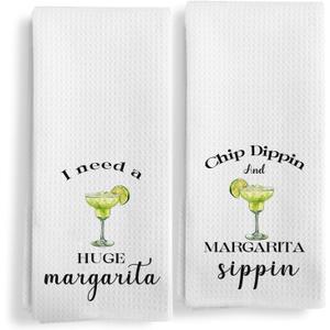 Bar Kitchen Towels Set of 2, Margarita Gifts for Women Hand Towels, Bartender Gifts Decorative Dish Tea Towels for Kitchen Home Bar Cart Bartender, 16X24In