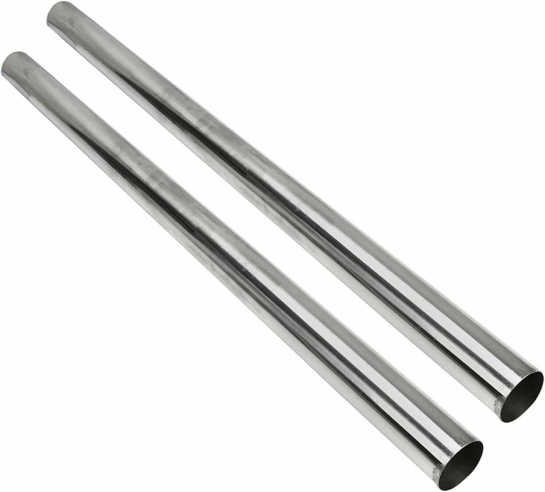 3.5 Inch Straight Pipe Stainless Steel T304 Tubing Piping 48 Inch Long 3.5" OD Tailpipe DIY Pipe, Pack of 2