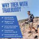 TrailBuddy Trekking Poles – Lightweight 7075 Aluminum Hiking Poles for Women, Men & Seniors – Collapsible Walking Sticks for Travel, Trails & Balance