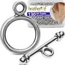 Heather's cf Toggle Jewelry Clasps – Durable Quality, Antique Plain Silver Finish Toggle Clasps & Closures for Necklace, Bracelet & Charms – Ideal for DIY, & Jewelry Making – Small (Set of 130)