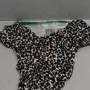 SUUKSESS Women Backless Sexy Going Out Tops Double Lined Open Back Y2k Basic Tee Shirts (Small, Cheetah)