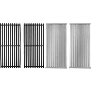 BQMAX 18 7/16" Grill Parts for Charbroil Tru-Infrared 466242014 463273614 463241014 463246909 463241013 463243911 Stamped Stainless Steel Emitter and Cooking Grid