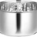 Acellegic 304 Stainless Steel Rice Cooker Inner Pot, Inner Bowl, Non-stick Replacement Pot, Durable & Universal Fit for Multi-cookers, Even Heating for Delicious Rice (1.6 L) (1.7 Quarts)