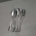 Ouliget Square Head Spoons, Korean style Square Sugar Spoon,Thick Heavy Stainless Steel Soup Spoon Table Spoons Flat Square Spoon,Set of 8.