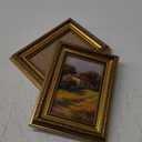 upsimples 4x6 Picture Frame with Real Glass, Ornate Vintage 4 x 6 Photo Frames for Wall Decor or Tabletop Display, Gold, 2 Pack