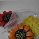 Sunflower Outdoor Metal Wall Art - 3Pack 9" Metal Flowers Wall Decor for Porch, Garden, Yard - Weather-Resistant Indoor Floral Wall Art - Durable Outdoor Wall Decor (yellowredorange)