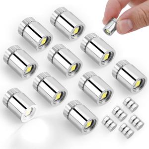 10pcs Micro Led Lights, Battery Powered Tiny Led Lights Small Mini Dollhouse Miniature Light for Paper Lantern Party Decoration Crafts Dollhouse Accessories (White Light)