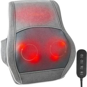 Neck and Back Massager for Pain Relief Deep Tissue with Heat, Shiatsu Shoulder Massager with Bi-Directional Rotating Head for Neck, Back, Shoulders, and Legs