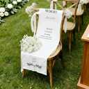 Reserved Wedding Chair Sign Banner, in Loving Memory Reserved Signs for Wedding with Love from Heaven 15'' x 50'' Linen Memorial Sign Sympathy Gift for Loss Seat