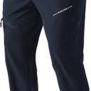 Men's Lightweight Hiking Pants Quick-Dry Waterproof Outdoor Cargo Pants with Stretchable Waist (Large, Blue03)