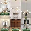 RUIYEY Modern Sputnik Chandeliers Light, 8-Light Gold Dining Room Chandelier Over Table, E26 Mid Century Ceiling Light Fixtures Height Adjustable Hanging Pendant Lighting for Entryway Foyer