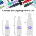 Volhoply 25oz Insulated Water Bottle 1/2/4 Pack, Double Wall Stainless Steel Vacuum Bottles, Keeps Cold & Hot, BPA Free Leak Proof Bottles (Purple Green,1 Pack)