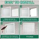 Gisafai 2 Pcs 26" x 26" Gable Vent Aluminum Alloy Wall Vents Shed Attic Vent with Screen Return Air Grill with Screws, for Ventilation Exterior Doors Wall House (White)