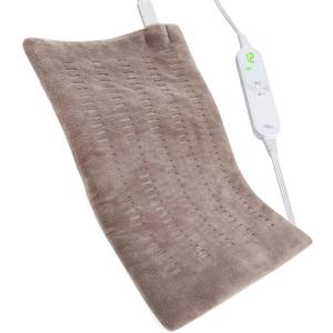 Large Electric Heating Pad for Back/Waist/Abdomen/Shoulder Pain Relief- 12" x 24" Moist and Dry Heat Therapy with Auto-Off and Machine Washable Hot Heated Pad by GOQOTOMO-HP001