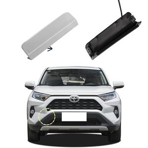 Car Front Bumper Tow Hook Cover Compatible With Toyota RAV4 2019 2020 2021 2022 2023 Trailer Cover Cap 52438-0R901 52437-0R901 Upper Cover Towing Eye Cap Gray Right Passenger Side