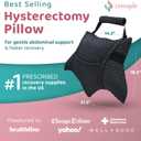 Zomaple Recovery Hysterectomy Pillow with Gel Pack & Lumbar Support Post Abdominal Surgery Must Haves Ideal for C-Section, Laparoscopic & Hernia Healing Comfort, Light Black, 2